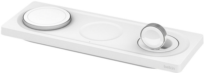 belkin 貝爾金 MagSafe 3合1無線充電板 WIZ016dqWH 白色, 1個
