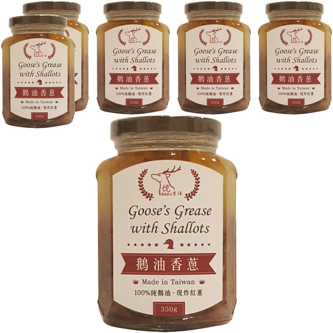 Well Life 悅生活 極鮮 黃金3A頂級香蔥款鵝油, 350g, 6個