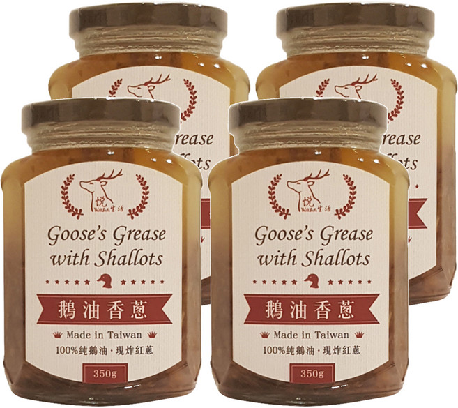Well Life 悅生活 極鮮 黃金3A頂級香蔥款鵝油, 350g, 4個