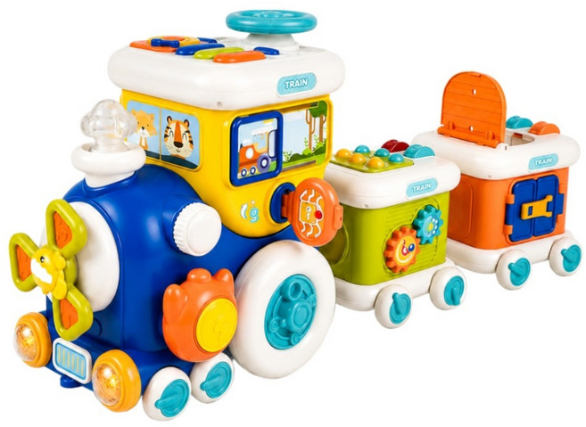 PLAYFUL TOYS 頑玩具 聲光益智小火車, 混和顏色, 1個