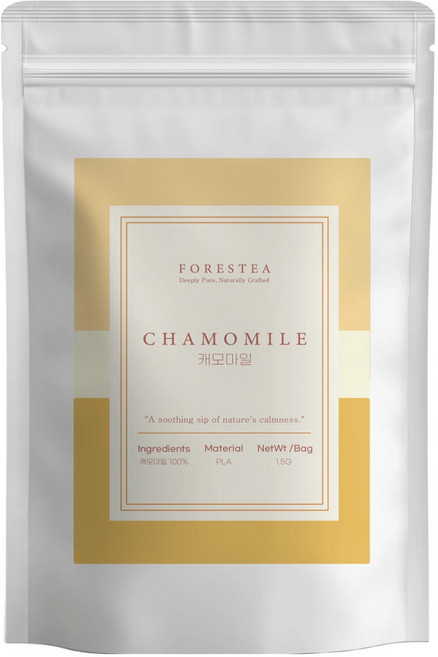 yURIA 特濃洋甘菊三角茶包, 1個, 50入, 1.5g