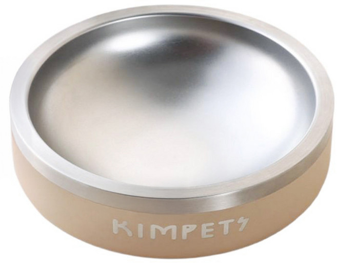 KimPets 雙層不鏽鋼寵物碗 防打翻食盆 大容量狗碗貓碗 餵食飲水碗, 咖色, 1個