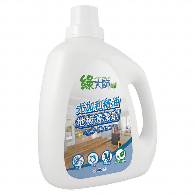 Green Master 綠大師 尤加利精油地板清潔劑, 1個, 2L