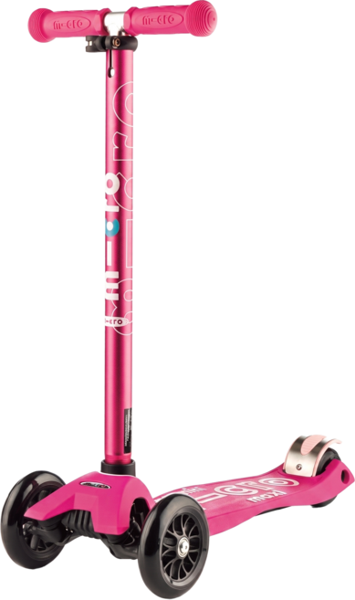 micro scooters Maxi Deluxe 輕巧穩固時尚百搭滑板車 5~12歲適用, 粉紅色, 1個