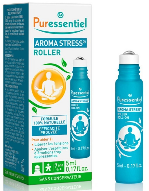 Puressentiel 璞萃 台灣公司貨 E12 舒壓無憂 精油滾珠瓶, 1個, 5ml
