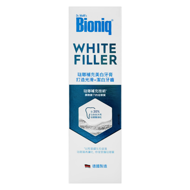 Bioniq 貝歐尼 琺瑯補充美白牙膏 公司貨, 1個, 75ml