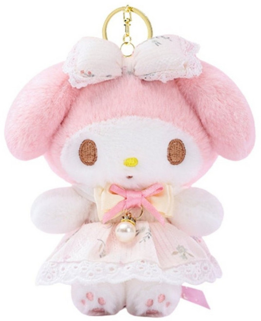 MY MELODY 美樂蒂 可愛玩偶吊飾, 春日午後款, 1個, 13cm