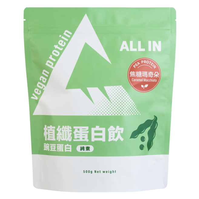 ALL IN 植纖蛋白 焦糖瑪奇朵, 500g, 1個