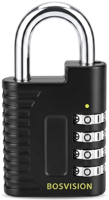 BOSVISION 博士威 高級4字輪密碼鎖/單車鎖 PL578 寬4.2cm, 黑色, 1個