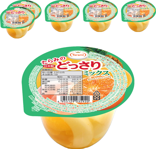 Tarami 達樂美 果凍杯 什錦水果, 230g, 6個
