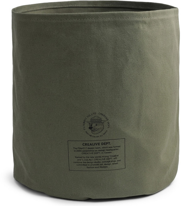 FILTER017 米斯獾上蠟帆布置物袋 大, 軍綠色, 1個