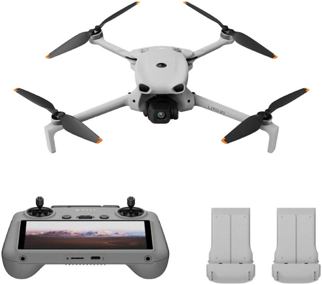 DJI 大疆創新 LITO X1 長續航帶屏組暢飛套裝 RC 2, 混和顏色, 1套