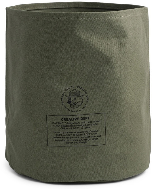 FILTER017 米斯獾上蠟帆布置物袋 中, 軍綠色, 1個