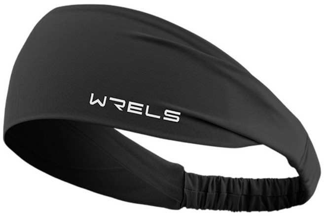 WRELS 健身運動速乾發帶吸汗髮帶, 經典黑, 1個