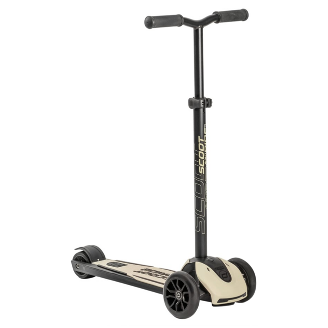 奧地利 SCOOT AND RIDE Kick 5 LED炫輪滑板車 米色 把手高度 60~90cm 1個