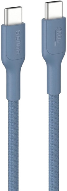 belkin 貝爾金 USB-C-USB-C環保傳輸線 CAB024fq1MBL 60W, 藍色, 1個, 1m