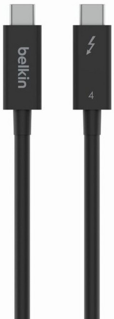 belkin 貝爾金 Thunderbolt 4 Type-C to Type-C 高速傳輸線 INZ002bt2MBK, 黑色, 1個, 2m