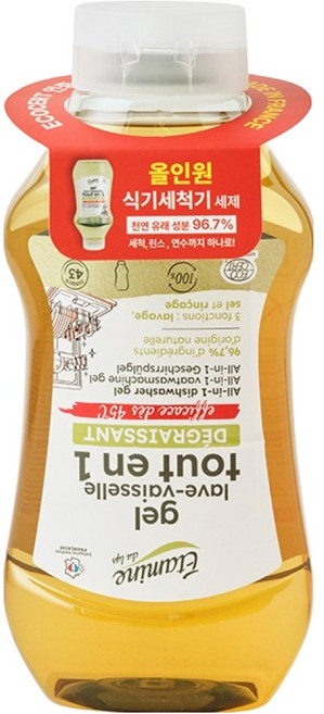 愛特繆麗絲 多合一洗碗機專用洗碗精 凝膠型, 1個, 870ml
