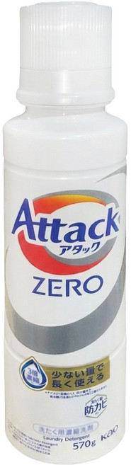 Attack ZERO 濃縮洗衣精 大銀白罐, 570g, 1個