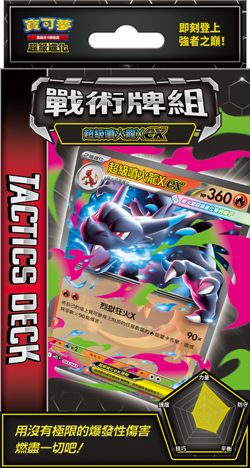 PoKeMoN 寶可夢 超級進化 集換式卡牌遊戲 戰術牌組, 超級噴火龍Xex, 1套