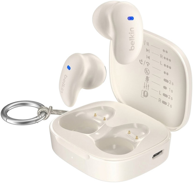 belkin 貝爾金 Sound Form Anywhere 真無線耳塞式耳機, 奶油白, AUC014fqCR
