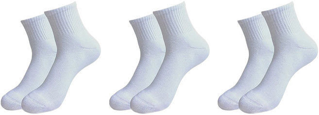 D&G 素色1/2氣墊襪 D609-4 3雙
