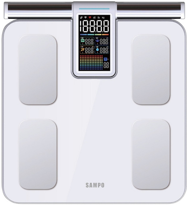 SAMPO 聲寶 八電極智能體脂計, 白色, 1個, BF-Z2502BL