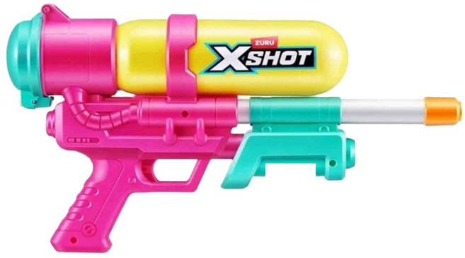 X SHOT 快充水槍 復古爆水, 顏色隨機, 1個