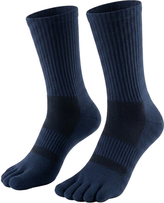 NICOFUN 愛定做 運動五趾襪 fyk245toe16-54, 藍色, 1套
