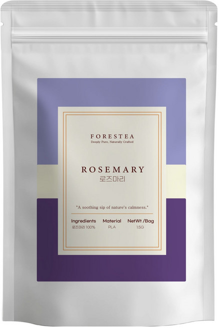 yURIA Foresty 深焙迷迭香茶 三角茶包, 1個, 50入, 1.5g