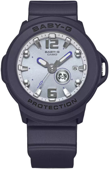CASIO 卡西歐 BABY-G +PLUS系列柔和粉彩雙顯電子錶 BGA-15K-2ADR, 黑紫色, 1個