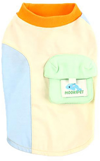 Mooki Pet 撞色涼感立體口袋背心 貓狗通用 MK26108, 黃色, 1個