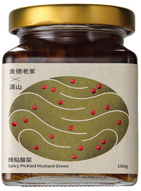 KDPAPA 金德老爹 漬山 辣點酸菜 純素, 180g, 1個