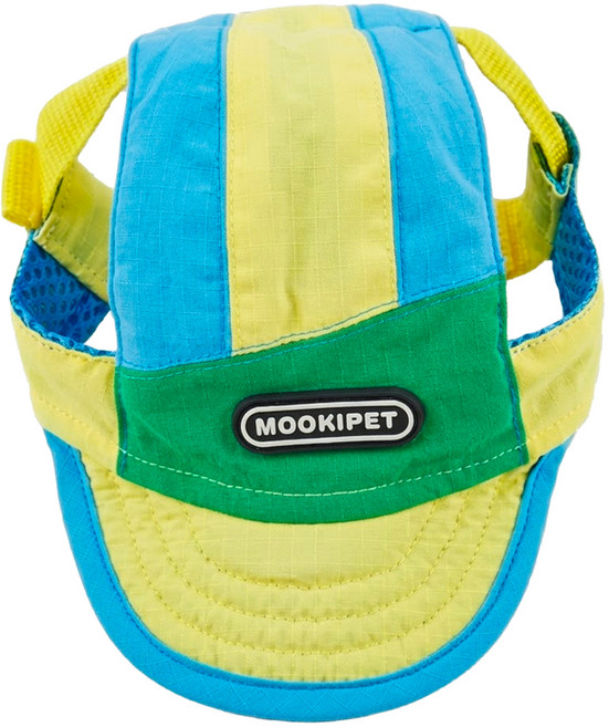 Mooki Pet 未來幾何撞色登山帽 MK25129 貓狗通用, 藍綠色, 1個