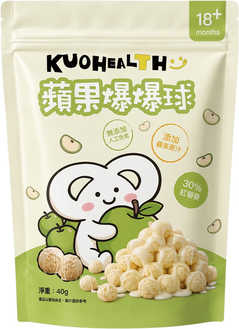郭老師 爆爆球 煉乳風味, 40g, 1個, 蘋果