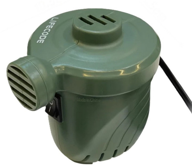 Lifecode 生活密碼 DC12V 車用強力電動充氣幫浦, 軍綠色, 1個