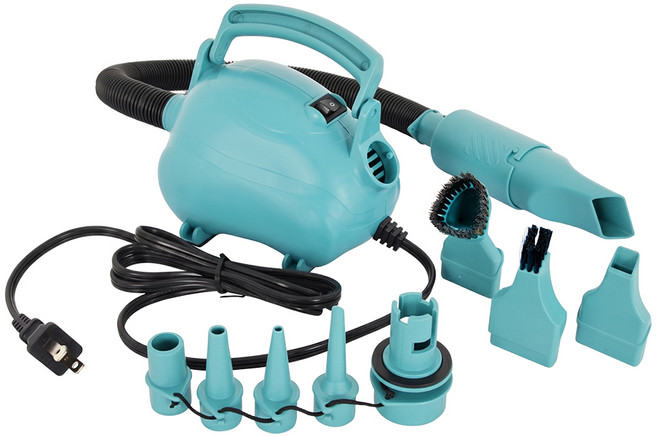 Lifecode 生活密碼 110V強力電動充氣幫浦 充洩兩用 附吸塵配件 HB-513B 2.2PSI, 藍色, 1個