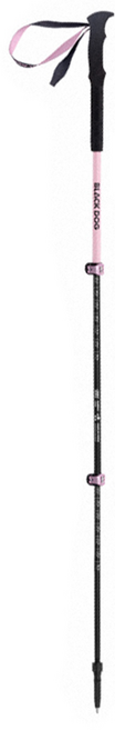 BLACK DOG 黑狗 光翼3ES 碳纖維登山杖, 薄霧粉, 1個