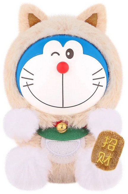 LDCX 靈動創想 Doraemon 哆啦A夢 搪小偶S vol.1許願招財貓毛絨盲盒 隨機款式, 1個