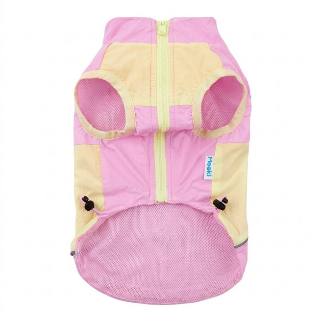 Mooki Pet 立領拼色防曬馬甲 MK26007 貓狗通用, 粉色, 1個