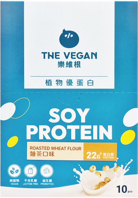 THE VEGAN 樂維根 經典植物優蛋白粉 隨身包 麵茶, 40g, 10個