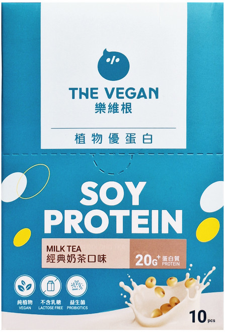 THE VEGAN 樂維根 經典植物優蛋白粉 隨身包 經典奶茶, 40g, 10個