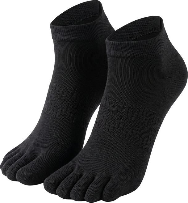 NICOFUN 愛定做 運動五趾短筒襪 fyk245toe04-42, 雅黑色, 1套