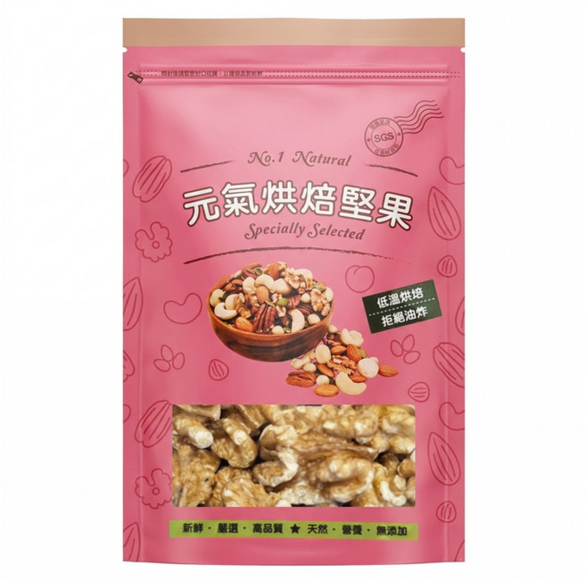 Vitality life 品鮮生活 原味核桃 蜜汁核桃, 400g, 1個