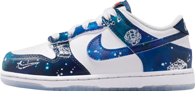 NIKE 耐吉 x LEGO 聯名兒童款 Dunk Low COLLECTION 閃電印花復古休閒鞋 IM1448-100