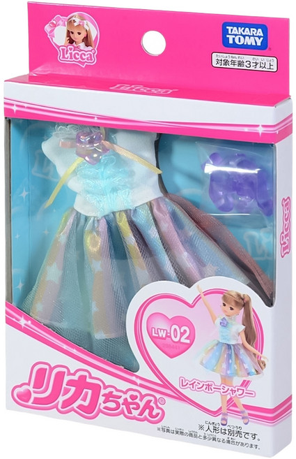TAKARA TOMY Licca 莉卡娃娃 彩虹星星紗裙洋裝組 LA29844, LD-16, 1個