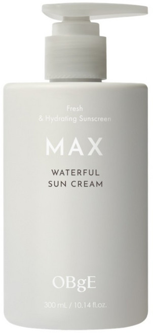 OBgE 台灣公司貨 水漾MAX清爽防曬乳, 1件, 300ml