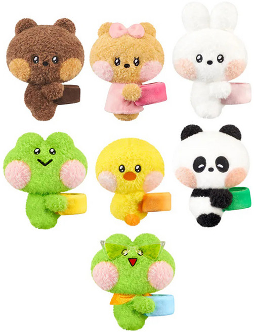 LDCX 靈動創想 LINE FRIENDS minini 哈谷谷毛絨 6入, 款式隨機, 1套, 10cm