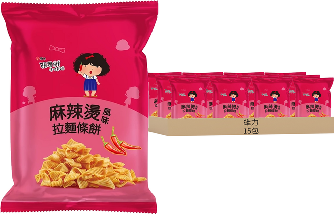 維力 張君雅小妹妹 麻辣燙風味拉麵條餅 65g, 15包