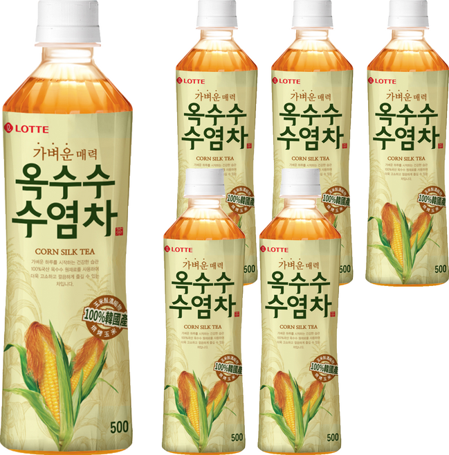 Corn Silk Tea 玉米鬚茶, 6個, 1個裝, 500ml